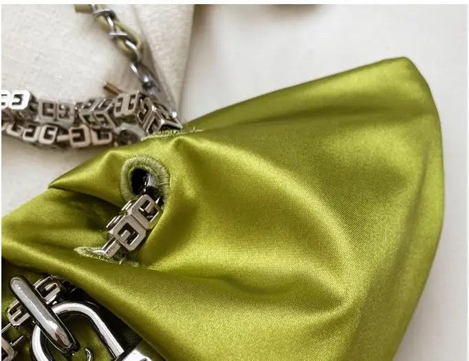 Silk Elegance Chain Bag